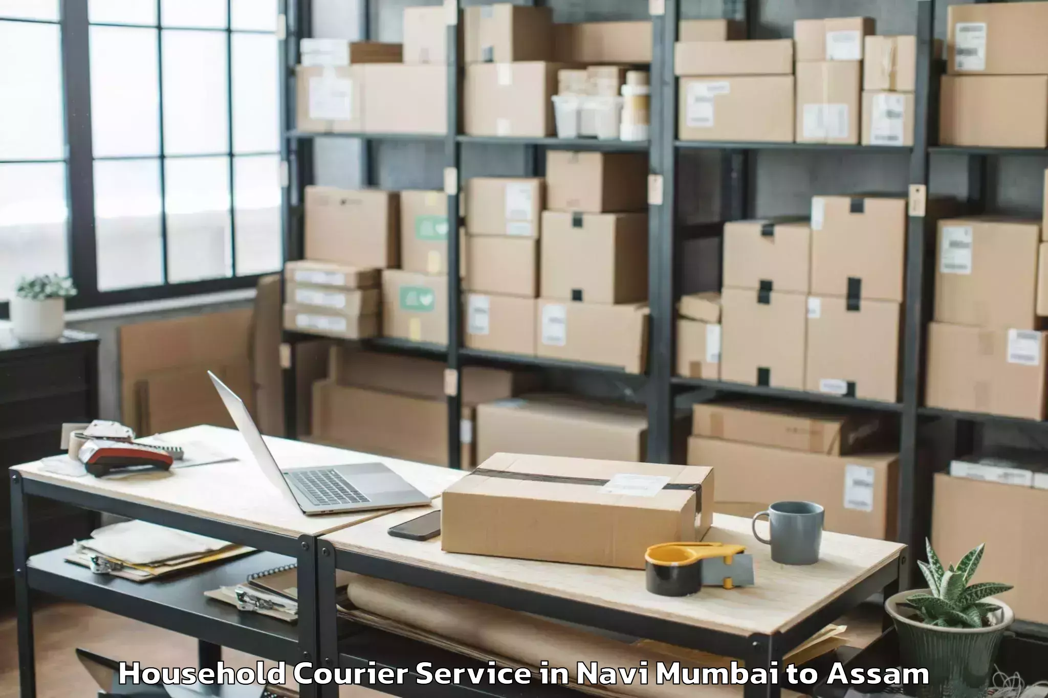 Quality Navi Mumbai to Kaziranga University Jorhat Household Courier